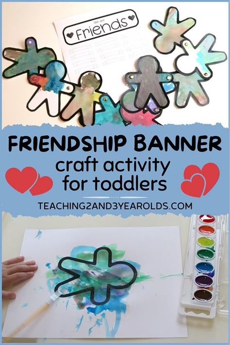 How to Create a Banner for a Toddler Friendship Activity Face Hygiene, Friendship Activities Preschool, Friendship Activity, Preschool Friendship, Friendship Week, Friendship Crafts, Craft Activities For Toddlers, Preschool Classrooms, Old Classroom