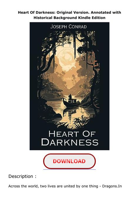 Download PDF Heart Of Darkness: Original Version. Annotated with Historical Background Kindle Editio Heart Of Darkness, Joseph Conrad, Penguin Classics, Historical Background, Dark Heart, Book 1, The Originals, Books