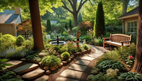 Discover 15 serene prayer garden ideas to enhance your spiritual practice. Create a peaceful space for your prayers with these inspiring designs. Crafting She Shed, Prayer Garden Ideas, Prayer Chain, Spiritual Garden, Prayer Room Ideas, Prayer Garden, Peaceful Space, Aromatic Plant, Prayers For Strength