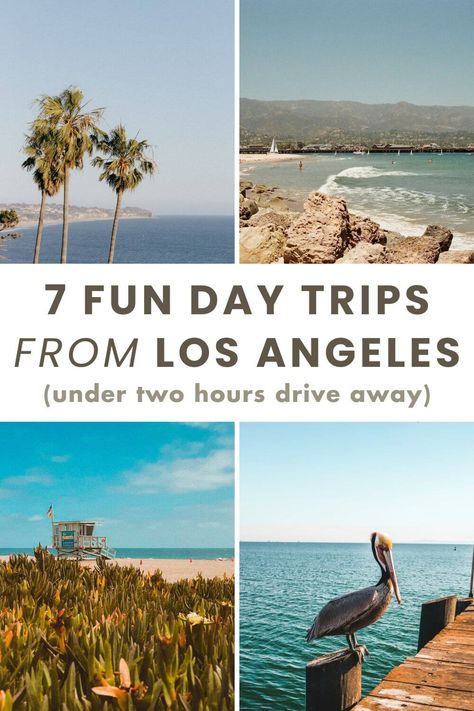 7 Best Day Trips From Los Angeles (All Under 2 Hours Drive Away) » America From The Road Day Trip From Los Angeles, Day Trips From Los Angeles, Los Angeles Nature, Los Angeles Day Trips, Aesthetic Weekend, Los Angeles Bucket List, Los Angeles Itinerary, Pch Road Trip, Los Angeles Travel Guide