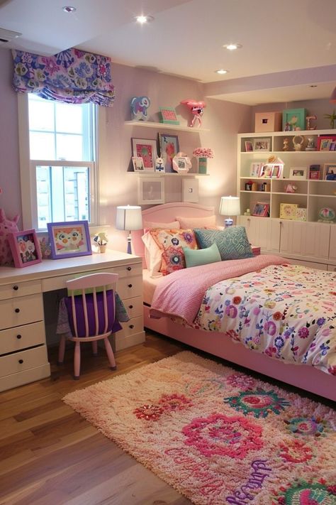 As adolescence begins, the bedroom becomes a crucial space for teen girls to express themselves and Small Girls Bedroom Ideas, Preteen Girls Bedroom Ideas, Pre Teen Girls Room, Small Girls Bedroom, Small Girls Bedrooms, Big Girl Bedrooms, Kids Room Interior Design, Kids Bedroom Inspiration, Kids Bedroom Designs