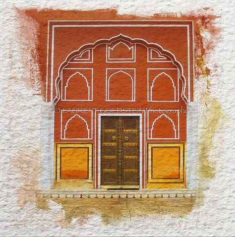 Rajasthan Illustration, Opened Door, Rajasthan Art, Rajasthan Jaipur, Rajasthani Art, Mughal Art Paintings, T S Eliot, Mughal Art, Indian Folk Art