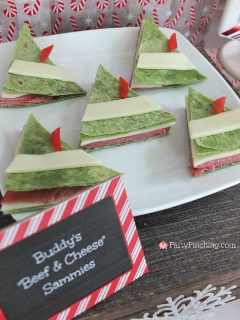 Christmas Movie Food, Buddy The Elf Christmas Party, Movie Food Recipes, Elf Party Ideas, Buddy The Elf Party, Elf Movie Night, Elf Movie Party, Christmas Movie Party, Elf Themed Christmas Party