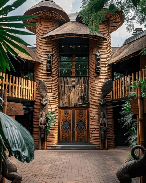 Tata Somba houses 🛖 African Inspired Architecture, Modern African Architecture, African Architecture Modern, Afrofuturism Architecture, Mud House Design, African Houses, Modern African Decor, Africa Architecture, African Hut