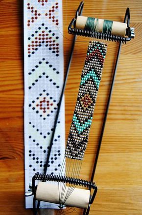 loom beading instructions & DIY Native American belt with classic Eagle motif Beading Instructions, Bead Loom Kits, Diy Belt, Native American Beadwork Patterns, Beading Loom, Bead Loom Designs, Loom Jewelry, Bead Loom Pattern, Native Beadwork