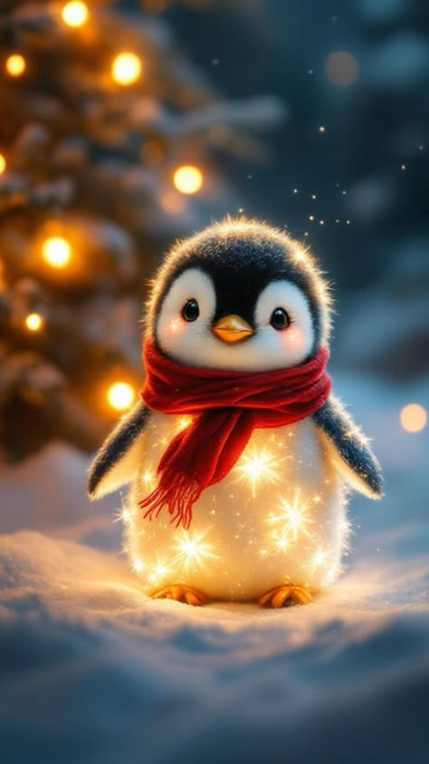 Christmas Decor/wallpaper Winter Background Wallpapers Iphone, Penguin Christmas Wallpaper, Christmas Animal Wallpaper, Cute Penguin Aesthetic, Christmas Animals Wallpaper, Christmas Penguin Wallpaper, Penguin Wallpaper Iphone, Penguin Phone Wallpaper, Pinguin Cute