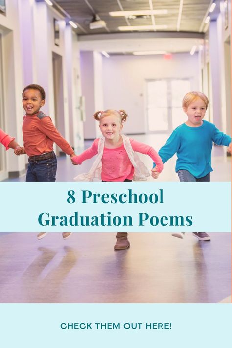 8 Preschool Graduation Poems Preschool Graduation Poems, Preschool Graduation Theme, Graduation Poems, Preschool Planning, Getting Ready To Move, Preschool Graduation, On To The Next, Graduation Theme, Preschool Themes