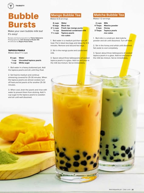 Mango Bubble Tea AND Matcha Bubble Tea Bubble Tea Cocktail, Vegan Bubble Tea, Pineapple Boba Tea Recipe, Mango Bubble Tea Recipe, Bubble Tea Toppings, Matcha Boba Tea Recipe, Bubble Tea Ideas, Mango Boba Tea Recipe, Mango Milk Tea Recipe