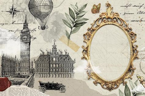 Vintage frame background, aesthetic Ephemera collage | premium image by rawpixel.com / Adjima Background Icon Aesthetic, Aesthetic Frame Ideas, Vintage Frame Aesthetic, Frame Background Aesthetic, Canva Backgrounds Aesthetic, Vintage Frame Background, Frame Edit Aesthetic, Background Aesthetic Vintage, Background Paper Texture