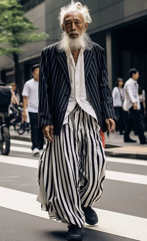 Advanced Style, Street Style Inspiration, Artist Style, Old Man, Art Clothes, Japanese Fashion, Mens Street Style, Look Chic, Stylish Men