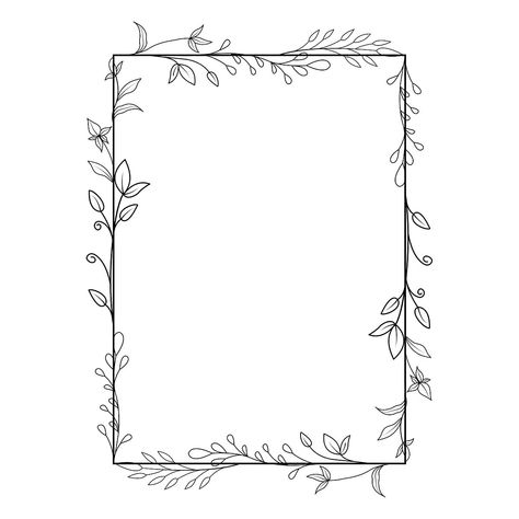 Flower Line Drawings Border, Free Frames And Borders Templates, Floral Border Black And White, Flower Border Transparent Background, Tree Border Drawing, Frame Border Design Black And White, Flower Border Black And White, Free Clip Art Borders, Botanical Border Design