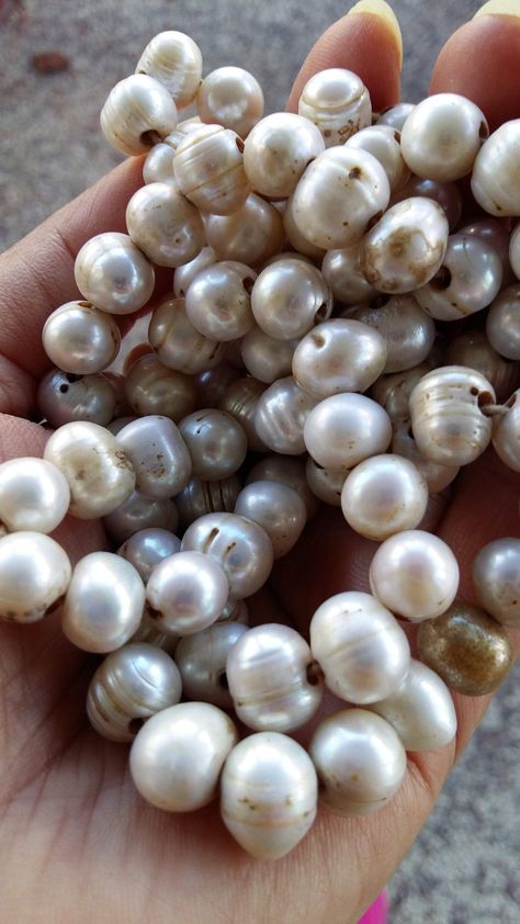 Genuine Rare Antique Natural Pearls Necklace by StBrigidsAlterations on Etsy Ruby Necklace Designs, Natural Pearl Necklace, Pearls Necklace, Jade Bangle, Ruby Necklace, Real Pearls, Pearl Size, Tahiti, Rare Antique