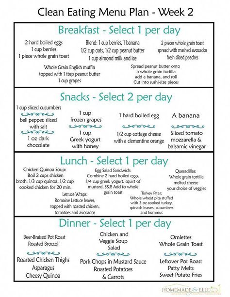 Clean Eating Menu Plan Week- fre printable weekly meal plans | homemadeforelle.com Clean Eating Menu Plan, Free Clean Eating Meal Plan, Clean Eating Menu, Clean Eating Diet Plan, Fast Life, Overnight Oat, Clean Eating Meal Plan, Week Diet, Menu Plan