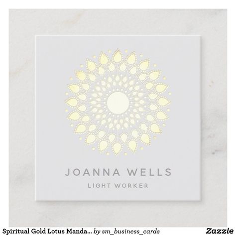 Spiritual Business Card, Mandala Square, Zazzle Business Cards, Appointment Card, Square Business Cards, Business Graphics, Premium Business Cards, Yoga Logo, Hairstylist Business Cards