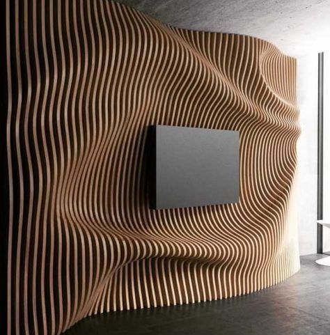 Wooden Wall Design, Cnc Furniture, Parametric Architecture, Parametric Design, Interior Wall Design, Wood Interiors, Acoustic Panels, Wall Cladding, Wooden Wall Art