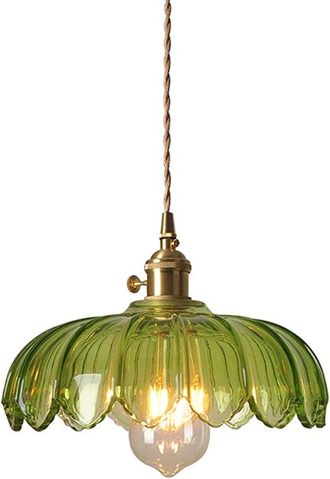 Green Pendant Light, Industrial Pendant Lamps, Lustre Vintage, Green Lamp Shade, Brass Light Fixture, Luminaire Vintage, Hanging Ceiling Lamps, Farmhouse Pendant Lighting, Vintage Pendant Lighting