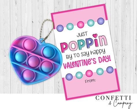 Pop It Valentine, Printable Valentine Cards, Classroom Valentine Cards, Candy Card, Day Party Decor, Valentines Printable, Classroom Valentines, Pop Tart, Printable Valentines Cards