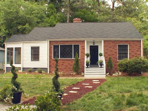 Brick Home Exterior Makeover, Before And After Curb Appeal, Brick Home Exterior, Front Yard Makeover, Yard Makeover, Cedar Shake, Exterior House Paint Color Combinations, Hgtv Dream Home, Home Exterior Makeover