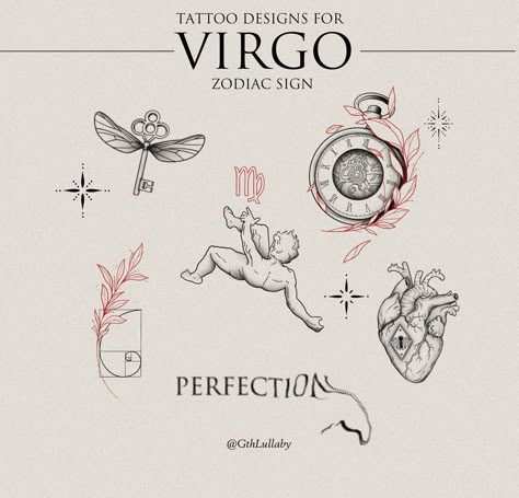 Virgo Sign Tattoo, Virgo Tattoo Designs, Tattoo Guide, Set Tattoo, Astrology Tattoo, Small Girly Tattoos, Petit Tattoo, Horoscope Tattoos, Virgo Tattoo