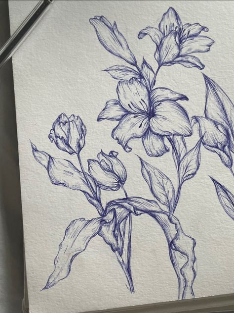 Pen Art Inspiration, Flower Pen Drawing, Sketch Flower, Job Change, Pen Sketch, Doodle Art Designs, Art Drawings Sketches Creative, Art Inspiration Painting, Mini Canvas Art