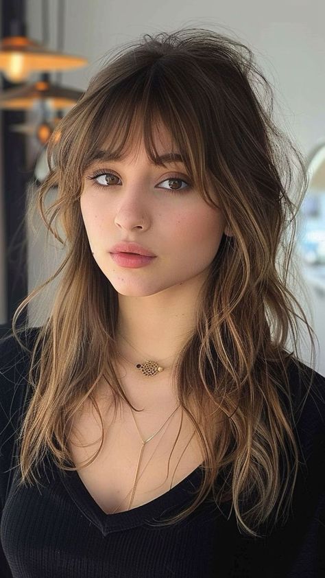 Haircut ideas  ￼   ￼  ￼  ￼  ￼  ￼  ￼  ￼  ￼  ￼  ￼  ￼  ￼  ￼   ￼ Hair Styles Bangs Long Hair, Frame Bangs Medium Hair, Wispy Fairy Bangs, Frame The Face Haircut, Haircuts Face Framing Bangs, Wispy Thick Bangs, Soft Bangs For Round Face, Bangs Thick Hair Round Face, Whispy Front Bangs Square Face