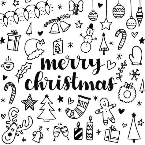 20+ ideas for christmas decorations | Sky Rye Design Merry Christmas Art Draw, Merry Christmas Doodle, Merry Christmas Drawing Ideas, Christmas Doodles Ideas, Christmas Doodling, Merry Christmas Doodles, Christmas Drawing Ideas Creative, Christmas Handlettering, Xmas Doodles