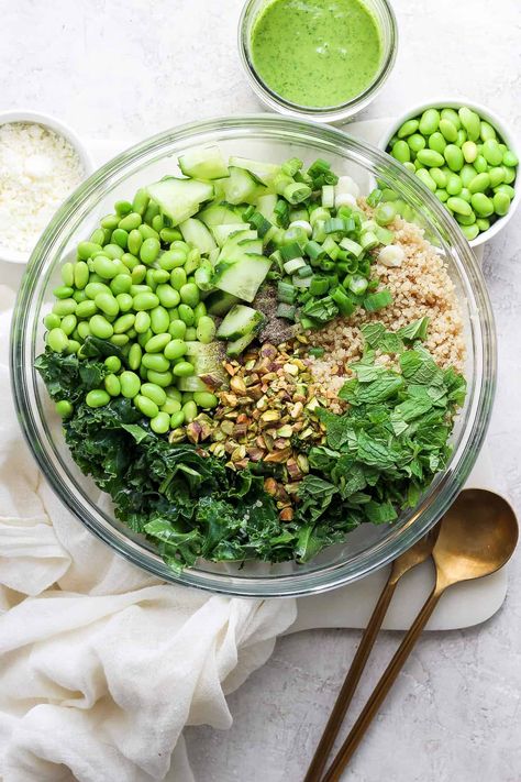 Green Goddess Quinoa Salad - Fit Foodie Finds Green Goddess Quinoa, Fit Foodie Finds, Fit Foodie, Quinoa Salad Recipes, Green Goddess, Quinoa Salad, Fresh Veggies, Grocery List, Summer Salads