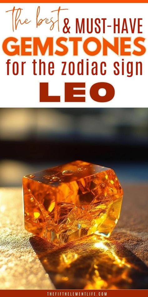 Leo Gemstones, Leo Crystals, Leo Goddess, Leo Signs, Attract Success, Leo Star, Take Charge Of Your Life, Zodiac Elements, Zodiac Signs Leo