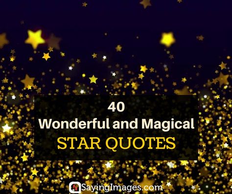 40 Wonderful and Magical Star Quotes #sayingimages #star #quotes You're A Star Quote, Look To The Stars Quotes, Star Inspirational Quotes, Star Sayings Quotes, Sayings About Stars, Quotes About Stars Inspirational, Short Star Quotes, You Are A Star Quote, Christmas Star Quotes