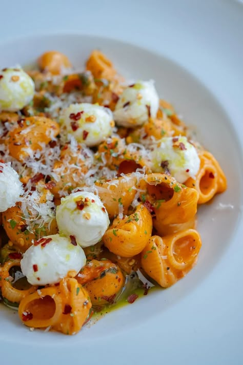 Cherry Tomato & Basil Pasta | Provecho Comfort Food Ideas, Mozzarella Pearls, Pasta Bread, Cherry Tomato Recipes, Low Oxalate, Cherry Tomato Sauce, Easy Italian Recipes, Tomato Basil Pasta, Basil Oil