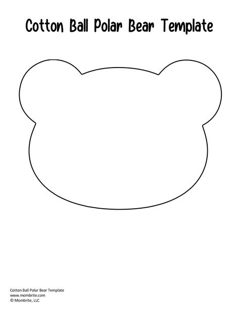 Cotton Ball Polar Bear Craft | Mombrite Polar Bear Lesson Plans For Toddlers, Polar Animals Preschool Crafts, Polar Bear Craft Preschool, Polar Bears Preschool, Polar Bear Outline, Bear Crafts Preschool, Ball Activity, Polar Bears Activities, Cotton Ball Crafts