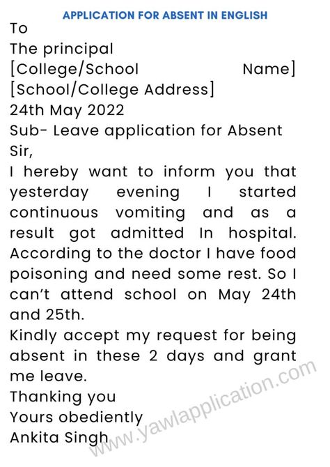 Application for Leave of Absence: Today on loanIndian.in, all those students are also given to write the application form for being absent in the examinations and tests. That’s why we’ve designed the Absent Application in different formats. We have written this application for students of class 1,2,3,4,5,6,7,8,9,10,11,12. Application for Absent in English ToThe principal[College/School Name] … The post Application for Leave of Absence [2023] appeared first on LoanIndian. School Leave Application, Absent Letter, Absent From School, Leave Of Absence, Garba Dance, Dress Pic, Medical Leave, Exam Day, School Application