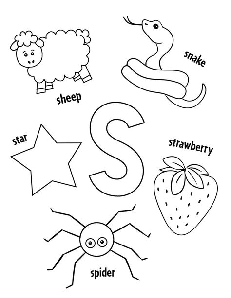 Preschool Letter S Crafts, Prek Letter Worksheets, Letter A Printables Free Preschool, Preschool Crafts Letter A, Letter S For Preschool, Letter S Kindergarten Worksheets, S Is For Strawberry Craft Preschool, Letter S Preschool Crafts, Letter S Worksheets Kindergarten