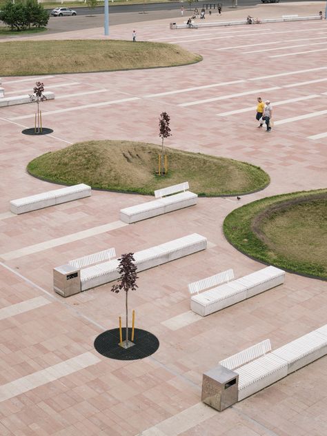 Gallery of Azatlyk - Central Square of Naberezhnye Chelny / DROM - 5 Paving Design Landscape, Square Architecture, Urban Plaza, Paving Pattern, Public Square, Square Photo, Central Square, Public Realm, Urban Fabric