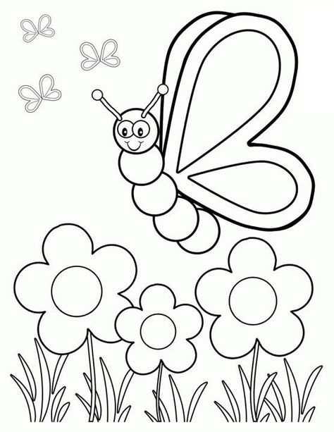 Spring Coloring Pages: Spring coloring sheets can actually help your kid learn more about the spring season. Here are top 25 spring coloring pages free #printables Spring Coloring Sheets, Insect Coloring Pages, Bug Coloring Pages, معرض فني, Garden Coloring Pages, Kindergarten Coloring Pages, Preschool Coloring Pages, Spring Coloring Pages, Summer Coloring Pages