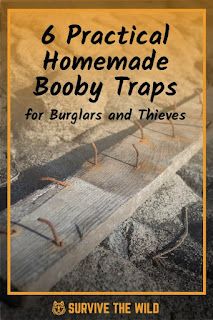 Survival Prepping Diy, Booby Traps, Survival Skills Emergency Preparedness, Shtf Survival, Survival Books, Home Security Tips, Survival Skills Life Hacks, Emergency Preparedness Kit, Survival Supplies