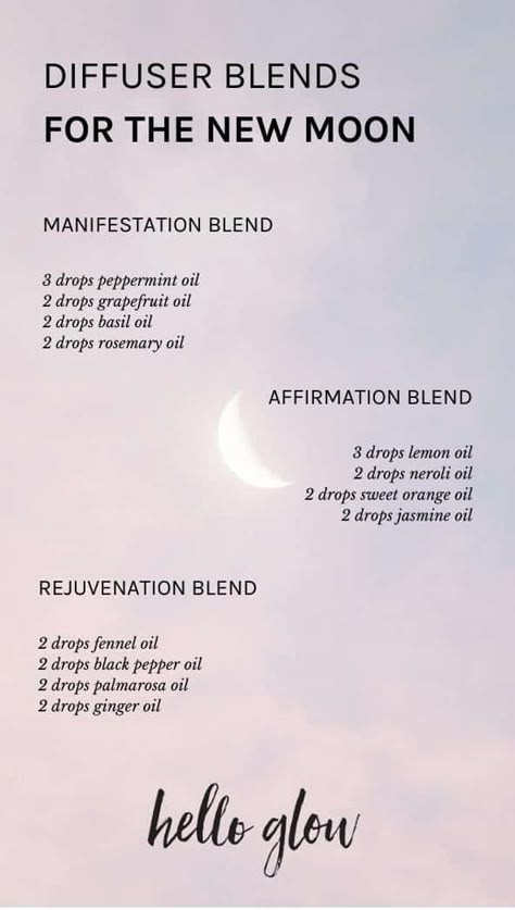 New Moon Essential Oil Blend, Apothecary Recipes, Moon Food, Witchy Journal, Candle Blends, Fennel Oil, Scent Blends, Eo Blends, Essential Oil Combinations