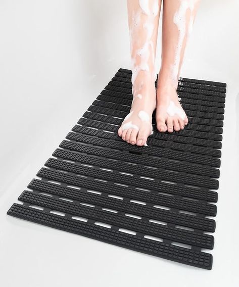 HITSLAM Bath Mat for Bathtub and Shower, 68x38 CM Bathtub Mat Non-Slip, Quick Drain Bath Tub Mat, Shower Mat with Suction Cups, Bathroom Accessories, Black : Amazon.ca: Home Shower Floor Mat, Shower And Bathtub, Bathtub Mats, Clean Bathtub, Tub Mat, Bathtub Mat, In The Bathtub, Textured Top, Shower Mat