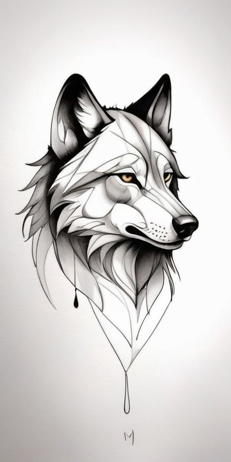 Wolf Art Drawing Sketches, Wolf Line Tattoo, Minimalist Wolf Tattoo, Epic Tattoo Ideas, Husky Tattoo Design, Line Work Tattoo Design, Wolf Face Drawing, Symbol For Family, Wolf Face Tattoo