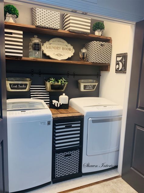 Laundy Room, Laundry Room Update, Decorating Above Kitchen Cabinets, Above Kitchen Cabinets, Dream Laundry Room, Laundry Room Closet, Laundry Room Renovation, Casa Country, Laundry Room Inspiration