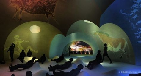 Snøhetta, France, Lascaux IV Cave Painting Center competition in France Multimedia Room, Creative Exhibition, Interior Design Competition, Interactive Table, Seamus Heaney, Thesis Ideas, Cave Painting, Museum Exhibition Design, Architectural Competition