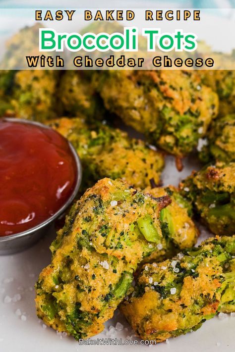 Baked Broccoli Cheddar Tater Tot Bites Baked Broccoli And Cheese, Broccoli And Cheese Bites, Broccoli Tot, Healthy Night Snacks, Cheesy Tots, Broccoli Tots Recipes, Healthy Tater Tots, Cheese Tots, Broccoli Tater Tots