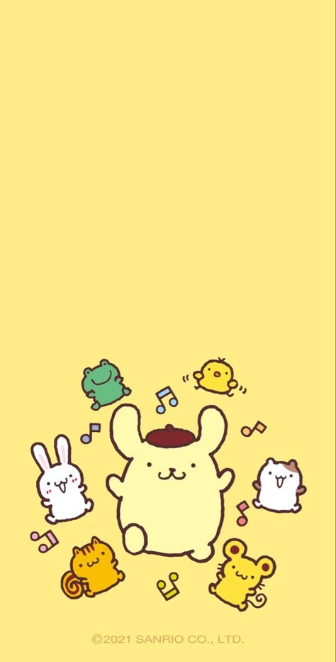 Really Cool Wallpapers, Love You Funny, Pompom Purin, Sanrio Wallpapers, Walpaper Hello Kitty, Pom Pom Purin, Hello Kit, Hello Kitty Drawing, Hello Kitty Birthday