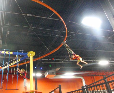 Urban Air Trampoline and Adventure Parks Kids Zipline, Kids Birthday Party Places, Trampoline Room, Playgrounds Architecture, Urban Air, Adventure Parks, Trampoline Parks, Adult Playground, Indoor Skydiving