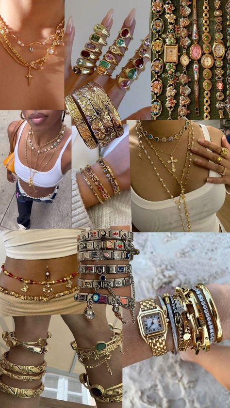 Chunky Gold Jewelry, Xoxo Jewelry, Dope Jewelry Accessories, Earthy Jewelry, Jewelry Accessories Ideas, Dope Jewelry, Chunky Jewelry, Jewelry Fashion Trends, Classy Jewelry