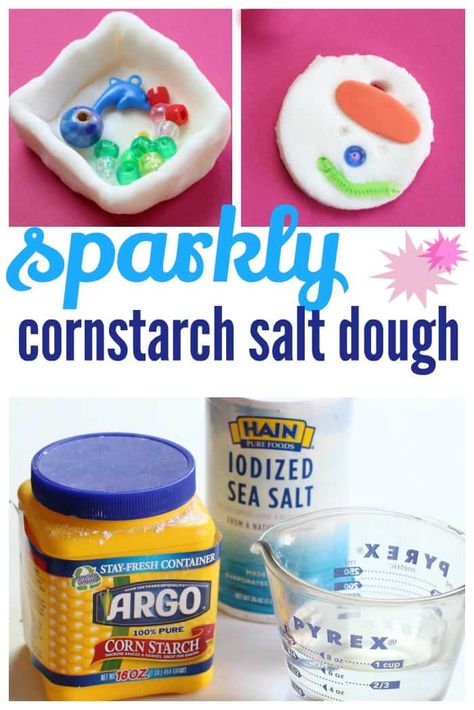 Sparkly Cornstarch Salt Clay - Coffee Cups and Crayons Cornstarch Dough, Salt Clay, Raspberry Leaf Tea, Playdough Recipe, Newborn Hacks, Pureed Food Recipes, Clay Food, Salt Dough, Foods To Avoid