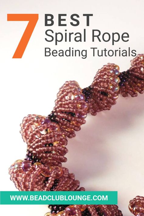 Spiral Rope Beading, Beaded Rope Tutorial, Beading Patterns Free Tutorials, Beading Basics, Rope Beading, Beaded Netting, Beads Jewelry Making Tutorials, Diy Necklace Patterns, Free Beading Tutorials