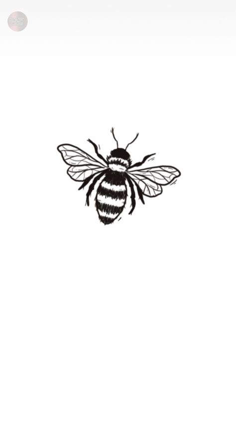 Bee Design Tattoo, Bee Tattoo Designs Drawings, Minimalist Bee Tattoo Simple, Honey Bees Tattoos, Bumble Bee Tattoo Simple Outline, Bee Simple Tattoo, How To Draw A Honey Bee, Small Bumblebee Tattoo, Small Bee Drawing