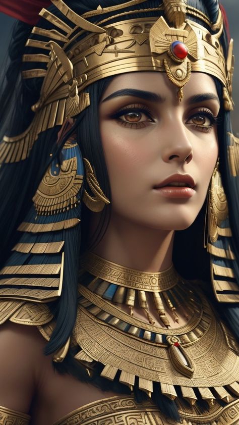 Female Mummy Character Design, Cleopatra Art Painting, Eygptain Goddess, Egyptian Women Art, Egyptian Queen Art, Queen Egypt, Cleopatra Aesthetic, Egypt Women, Cleopatra Art