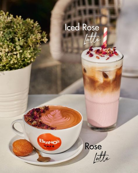 Happy EID! 🎉🧡 Welcoming this spring season with a very special Drink! 🌺 Say hello to our delicious Rose Latte and Iced Rose… | Instagram Rose Latte, Saturday Breakfast, Healthy Sandwich, Chocolate Pancakes, Enjoy Your Meal, Cafe Latte, Happy Eid, Fresh Juice, April 21